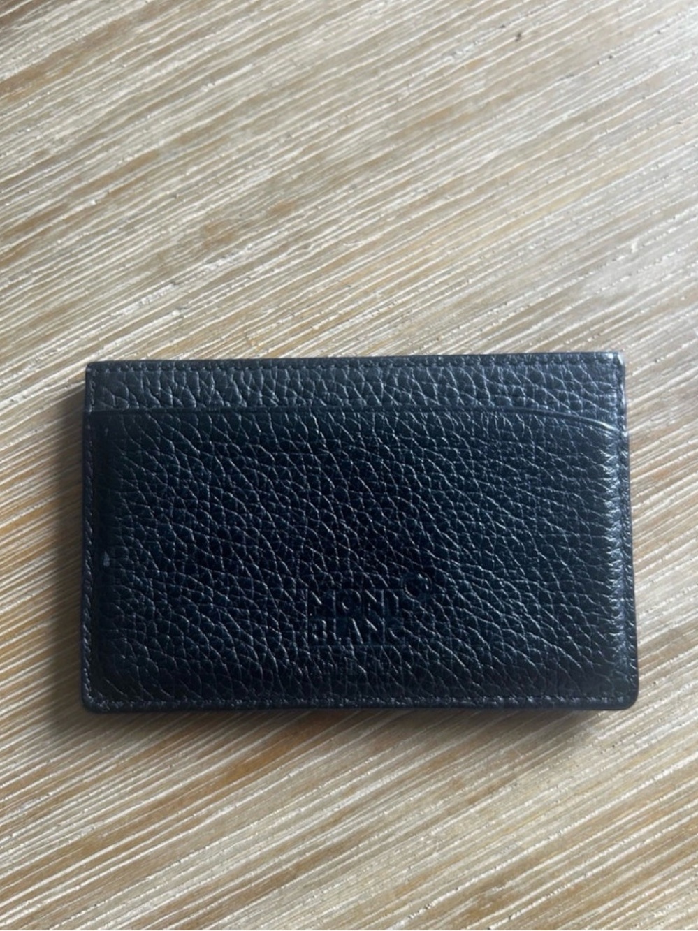 Montblanc Black Textured Leather Card Sleeve